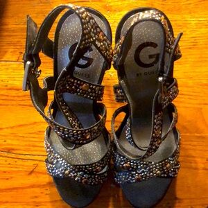 G by Guess Black with Metallic Sequin Heels